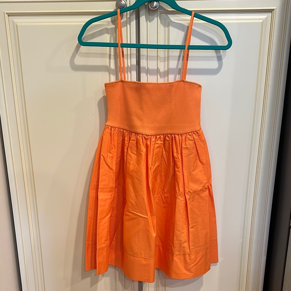 Zara Orange Spaghetti Strap Sundress Casual